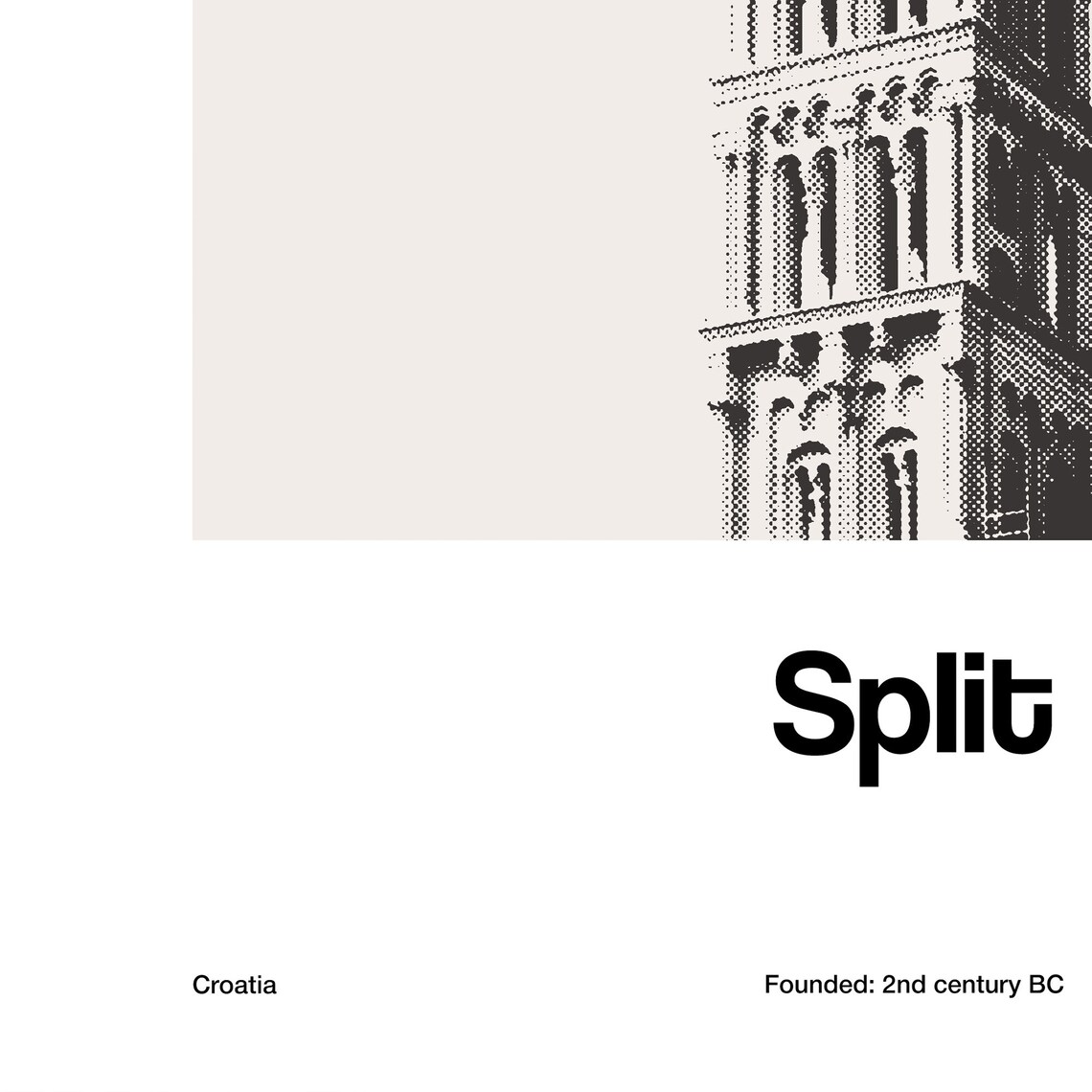 Split Cathedral Poster, Croatia Travel Poster - Image 2