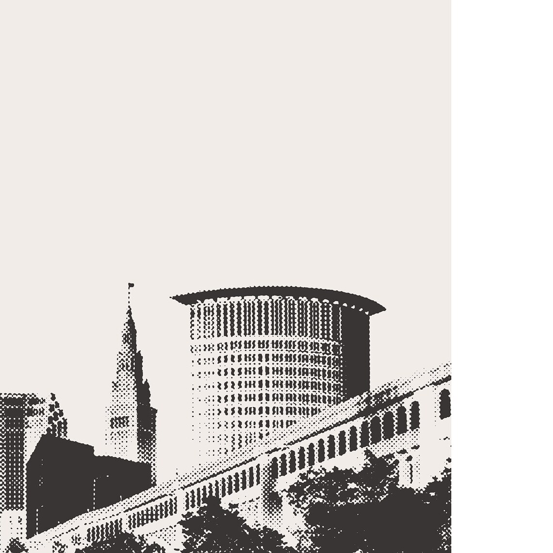 Cleveland Ohio Poster Print, Minimalist City Skyline - Image 2