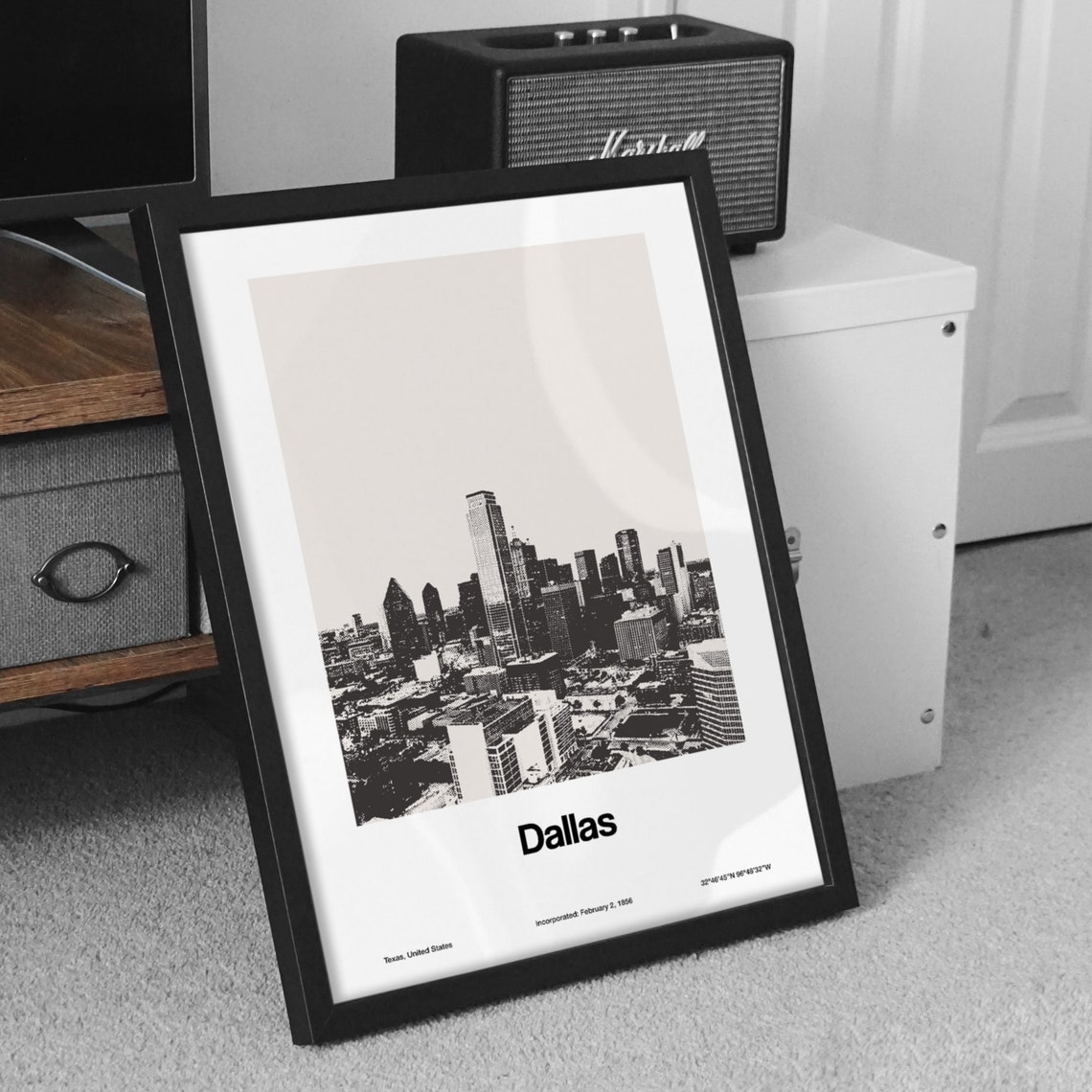 Dallas Skyline Minimalist Poster, Downtown Texas - Image 2