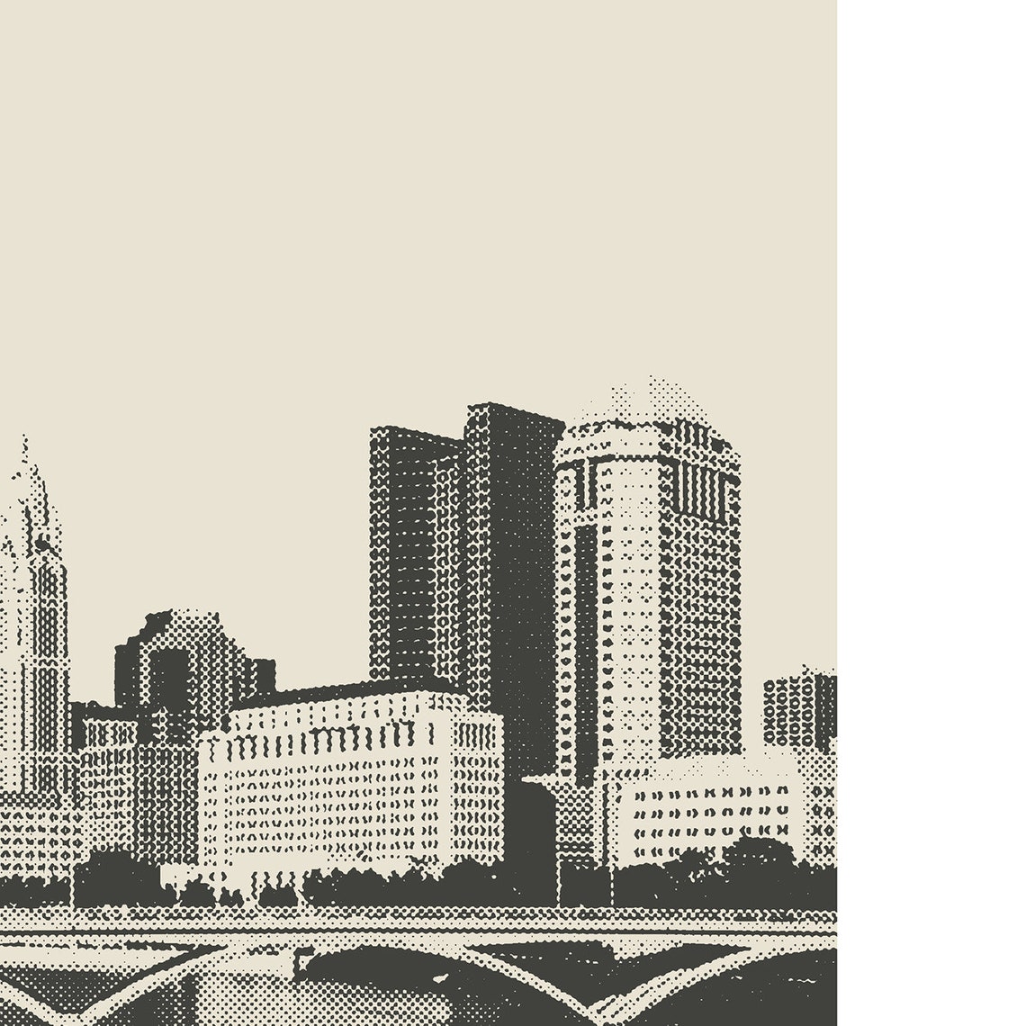 Columbus Ohio Skyline, Minimalist City Art Print - Image 3
