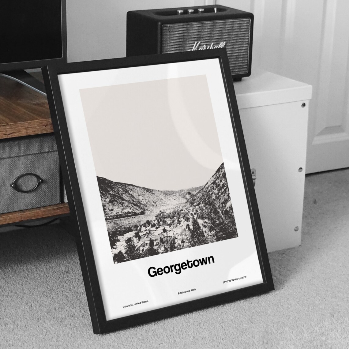 Georgetown Colorado Poster Print, Minimalist Rocky Mountain - Image 2