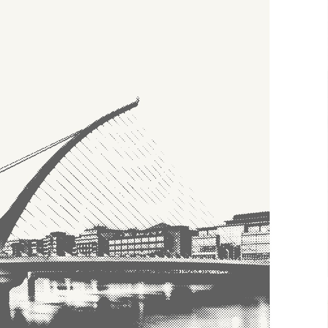 Dublin Samuel Beckett Bridge Ireland Minimalist Travel Poster - Image 3