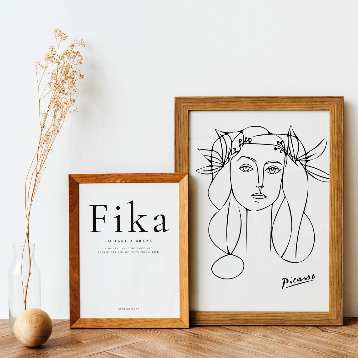 Fika Definition Art Print, Scandinavian Typography - Image 2