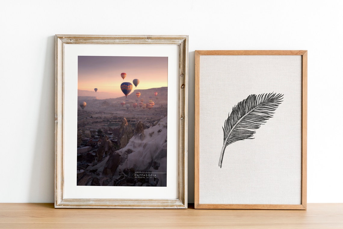 Cappadocia Travel Poster Cappadocia Photography Print Travel Turkey Home Decor Farmhouse Coastal House Wall Art Hot Air Balloon Print - Image 3