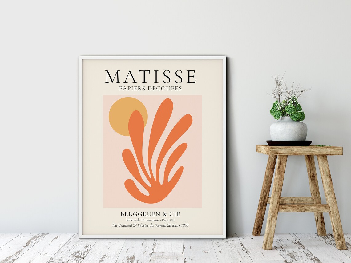 Henri Matisse Papiers Decoupes Orange Abstract Exhibition Art Poster - Image 4