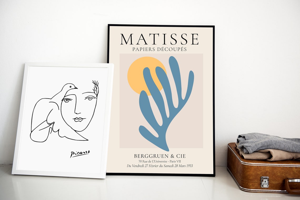 Matisse Blue Papiers Decoupes Cutout Sun Art Exhibition Print Poster - Image 3