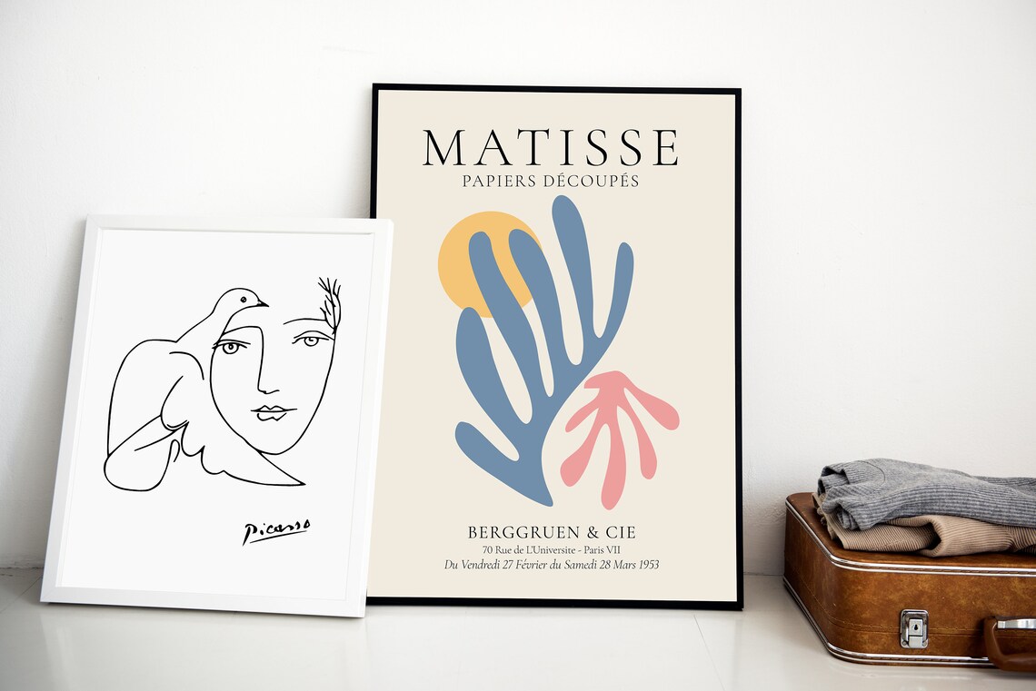 Henri Matisse Papiers Decoupes Exhibition Art Print Blue Coral 1953 Paris - Image 3
