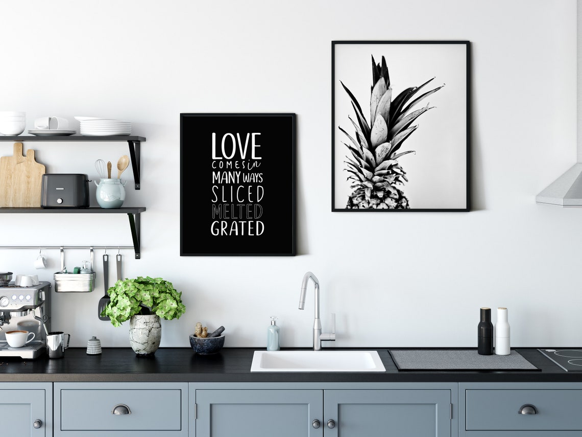 Love Comes In Many Ways Cheese Lover Funny Mustard Kitchen Wall Art - Image 5