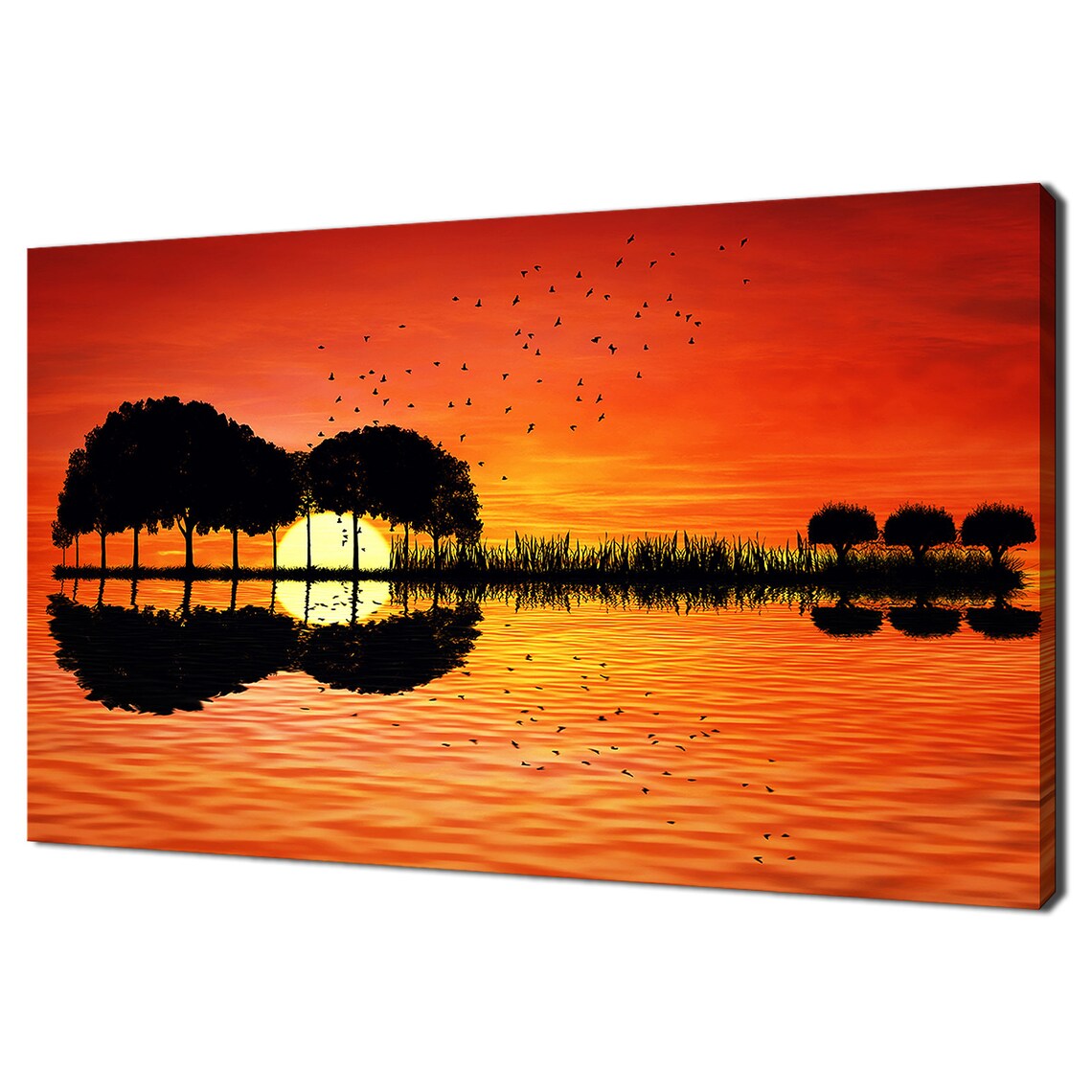 Guitar Island Sunset Seascape Modern Art Print