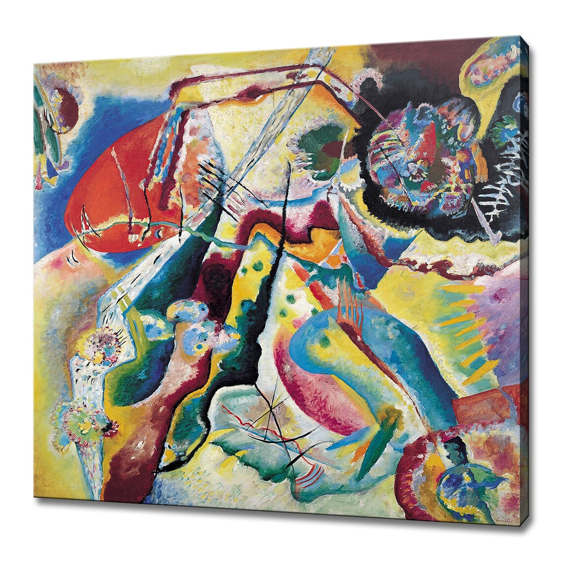 Kandinsky With Red Spot 1914, Abstract Art Print