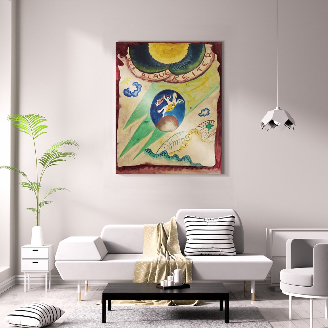 Wassily Kandinsky Design For The Cover Of Almanac The Blue Rider Iii 1911 Classic Design Abstract Reproduction Print Wall Art - Image 2