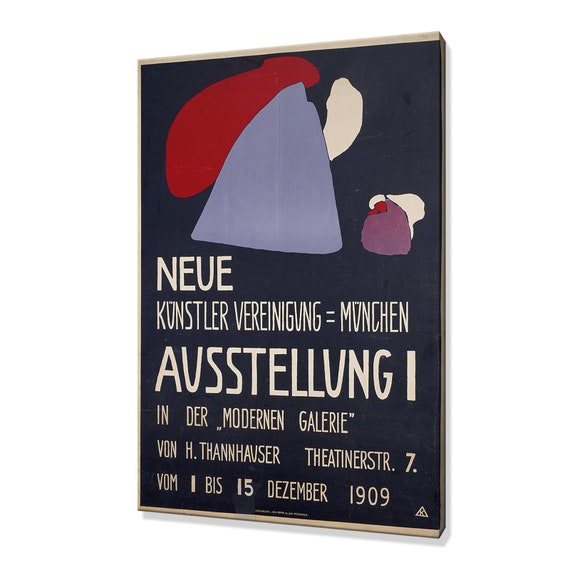 Wassily Kandinsky Plakat Fr Die Erste Ausstellung Der Neuen Knstlervereinigung Mnchen 1909 Classic Abstract Reproduction Print