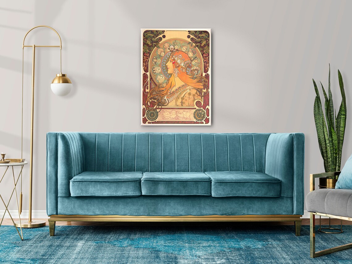 Alphonse Mucha Zodiac 1896 Art Nouveau Art Print - Image 2