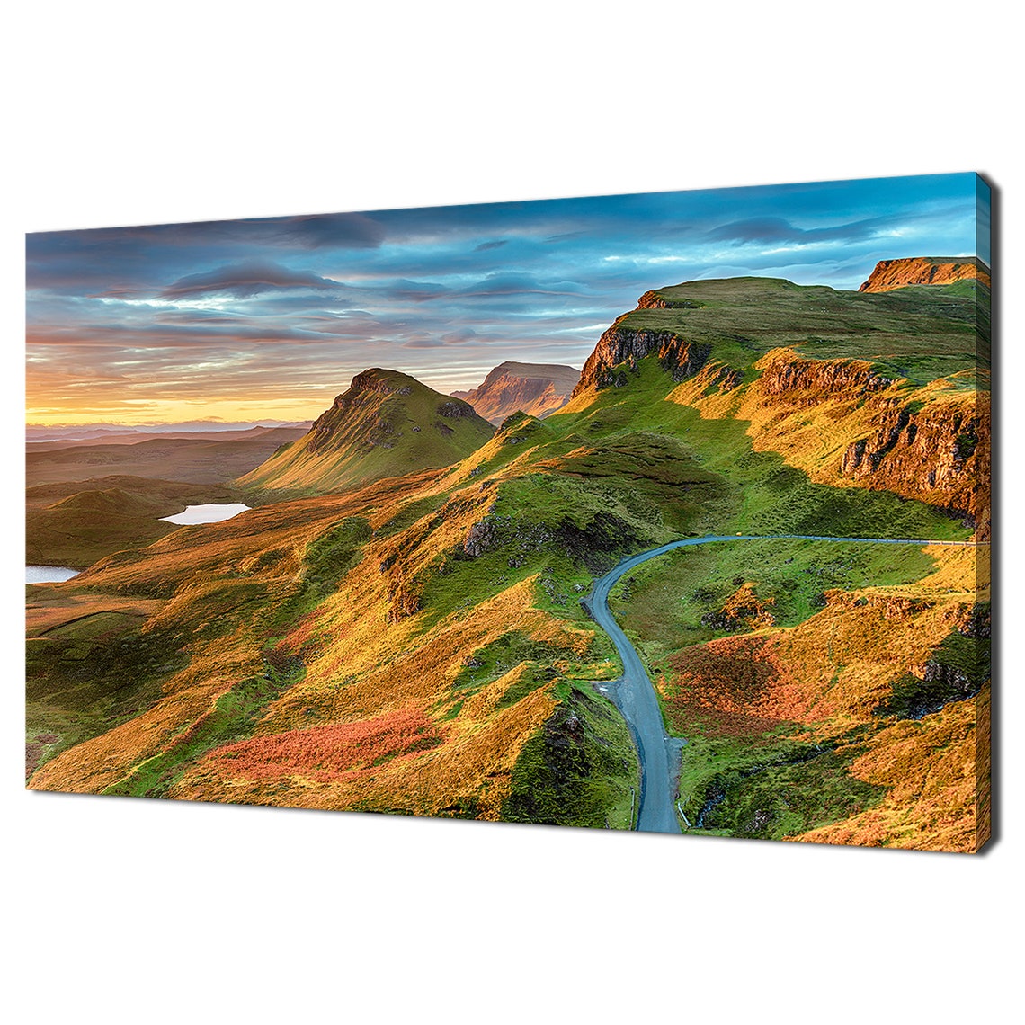 Sunrise Sky Over Rock Formations On The Quiraing Modern Design Decor Print Wall Art Picture