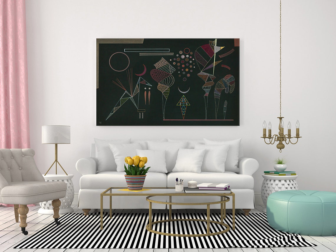 Wassily Kandinsky Tude Pour Contrastes Rduits 1941 Classic Design Abstract Decor Reproduction Print Wall Art Picture - Image 2
