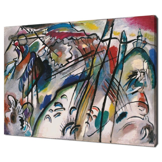 Wassily Kandinsky Improvisation 28 Second Version 1912 Classic Design Abstract Decor Reproduction Print Wall Art