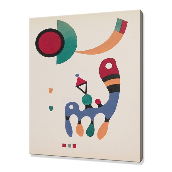 Wassily Kandinsky Colorful Biomorphic Abstract Shapes Cream Background Art Poster