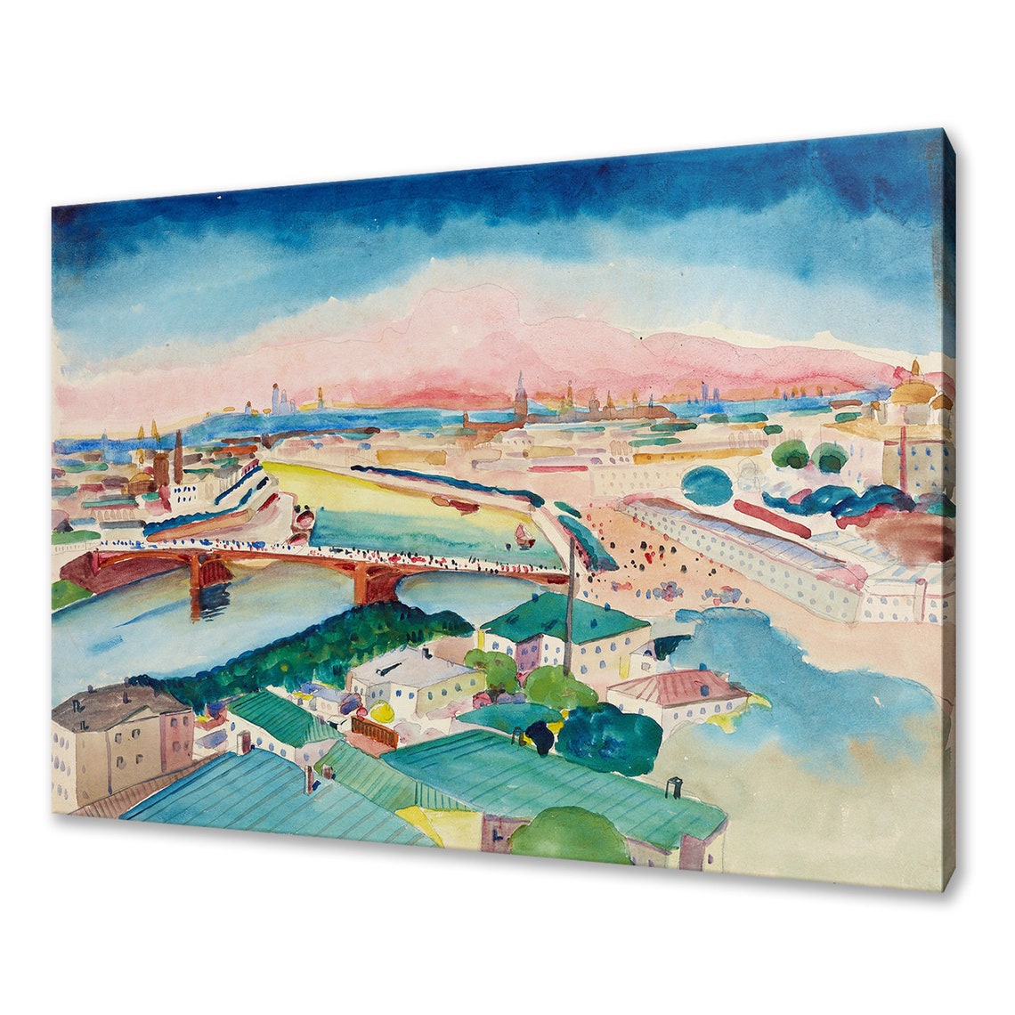 Wassily Kandinsky Blick Auf Moskau 1915 Classic Design Abstract Decor Reproduction Print Wall Art
