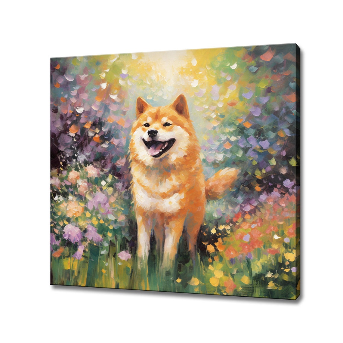 Shiba Inu Dog Print Gift For Shiba Inu Dog Lover Colourful Dog Portrait Painting Print Dog Pet Wall Art
