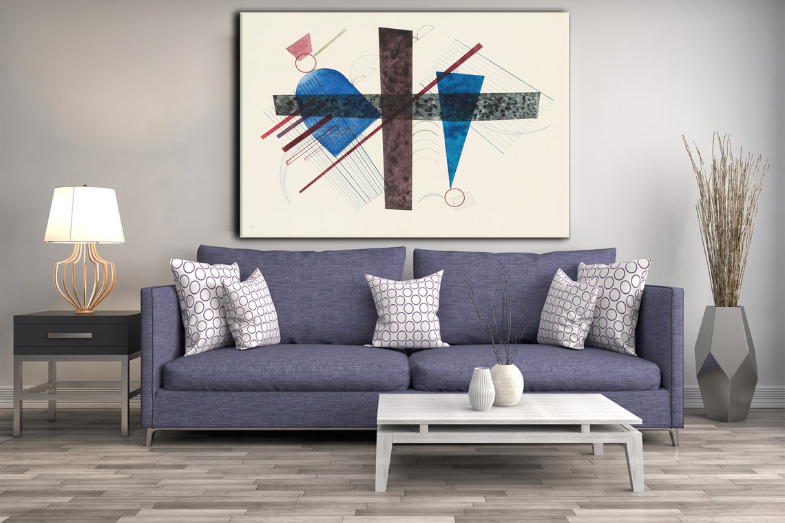 Wassily Kandinsky Blue In Round And Pointed 1933 Geometric Art Print - Image 2