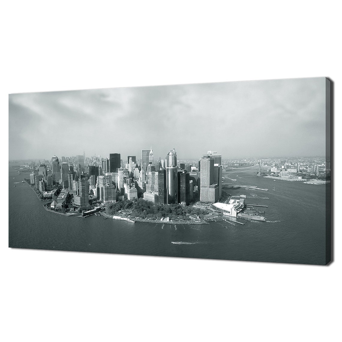 Downtown Manhattan New York City Aerial Skyline Panoramic Poster