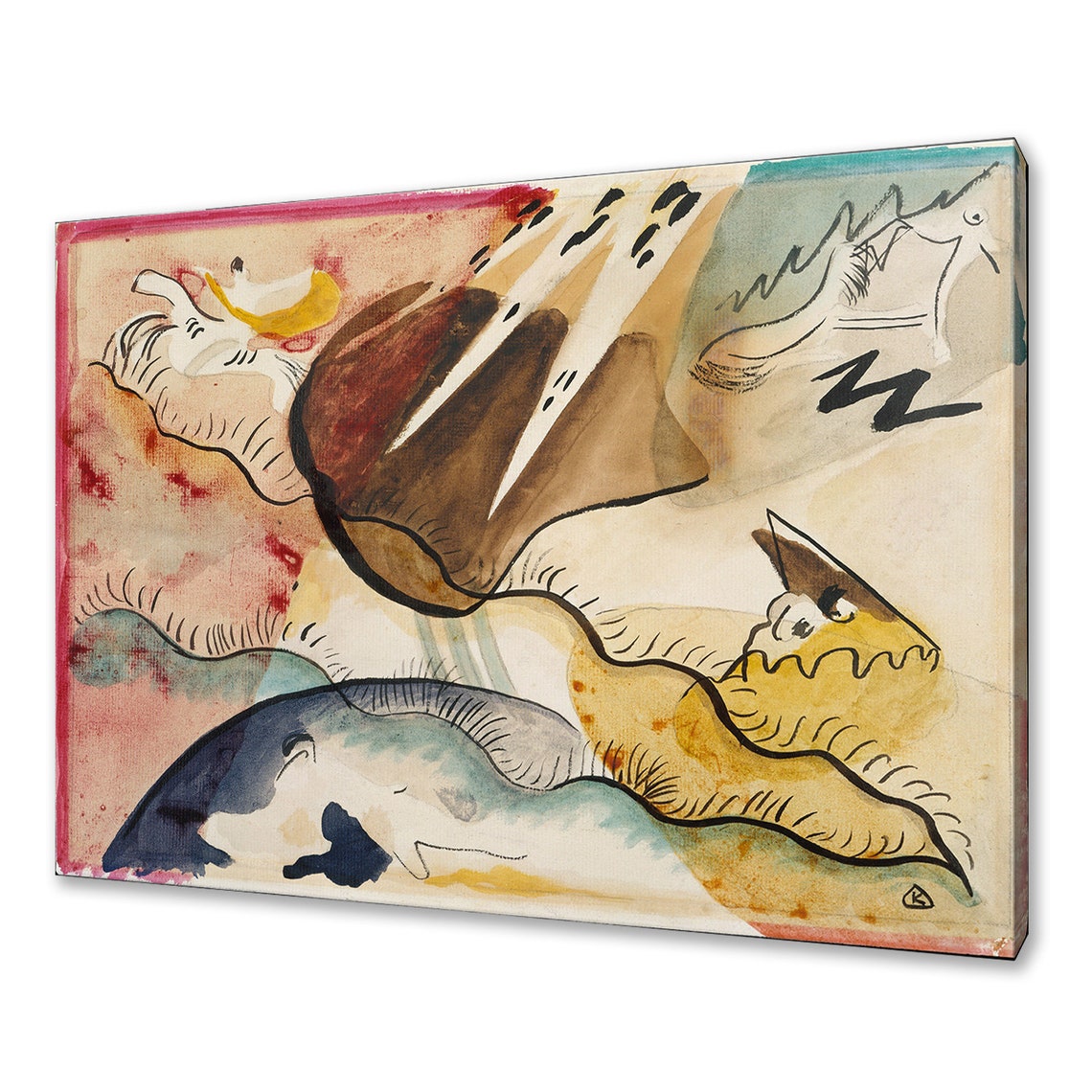 Wassily Kandinsky Rain Landscape 1911 Classic Design Abstract Decor Reproduction Print Wall Art Picture