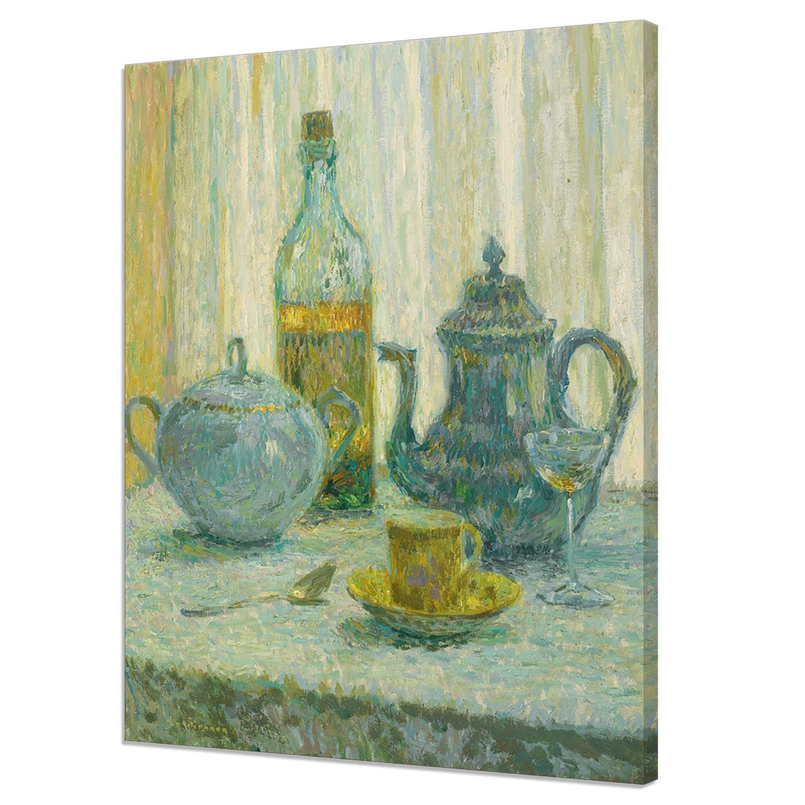 Still Life With Tea Pot And Cup 1917 Victorian Fine Art Print Vintage Oil Painting Of Still Life Print Antique Fine Art Wall Decor