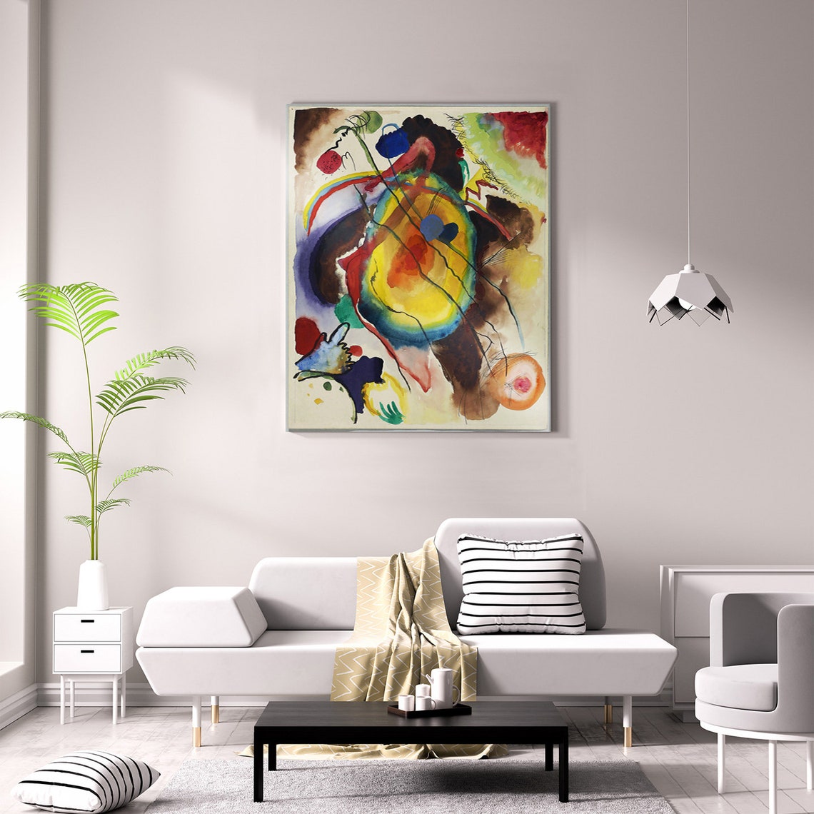 Kandinsky Edwin Campbell Mural Study 1914 Colorful Abstract Art Print - Image 2