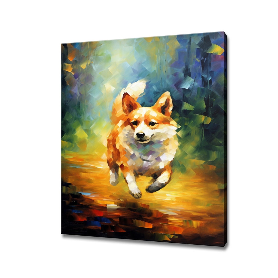 Canaan Dog Animal Print Gift For Canaan Dog Lover Colourful Dog Portrait Painting Print Pet Wall Art Canaan Dog Wall Decor