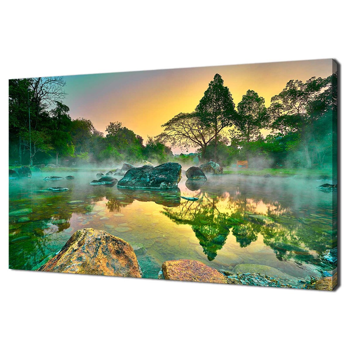 Modern Sunset Sky Above Hot Springs Art Print