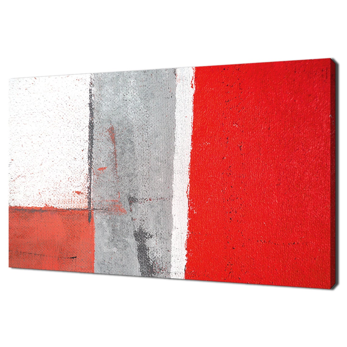 Bold Yellow Grey White Abstract Block Color Field Modern Wall Art - Image 2