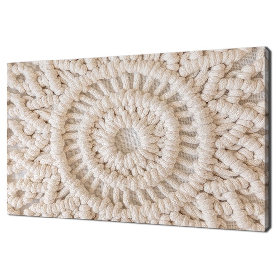 Macrame Texture Pattern, Minimal Modern Design