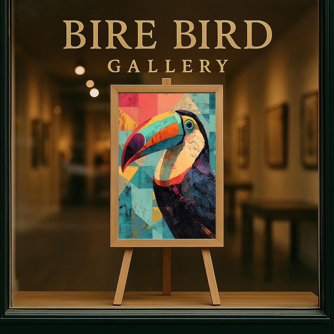 Colorful Geometric Toucan Portrait Vibrant Tropical Bird Art Poster - Image 5
