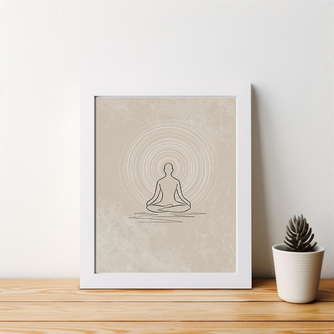 Meditation Zen Circle Line Art Yoga Mindfulness Calm Wall Art - Image 3