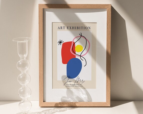 John Miro 1 Art Printable Beige Wall Art Design Printout Bedroom Wall Decor Hallway Poster Home Decor