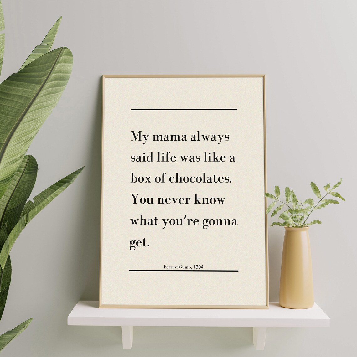 Life Is Like A Box Of Chocolates Forrest Gump Famous Movie Quote Poster - Image 2