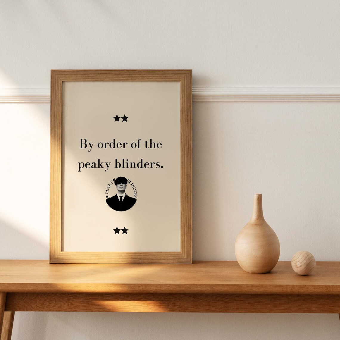 By Order Of The Peaky Blinders Quote Poster With Retro Emblem Portrait Art - Image 2