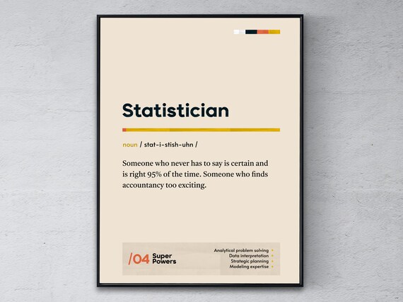 Funny Statistician Dictionary Definition Poster for the Office