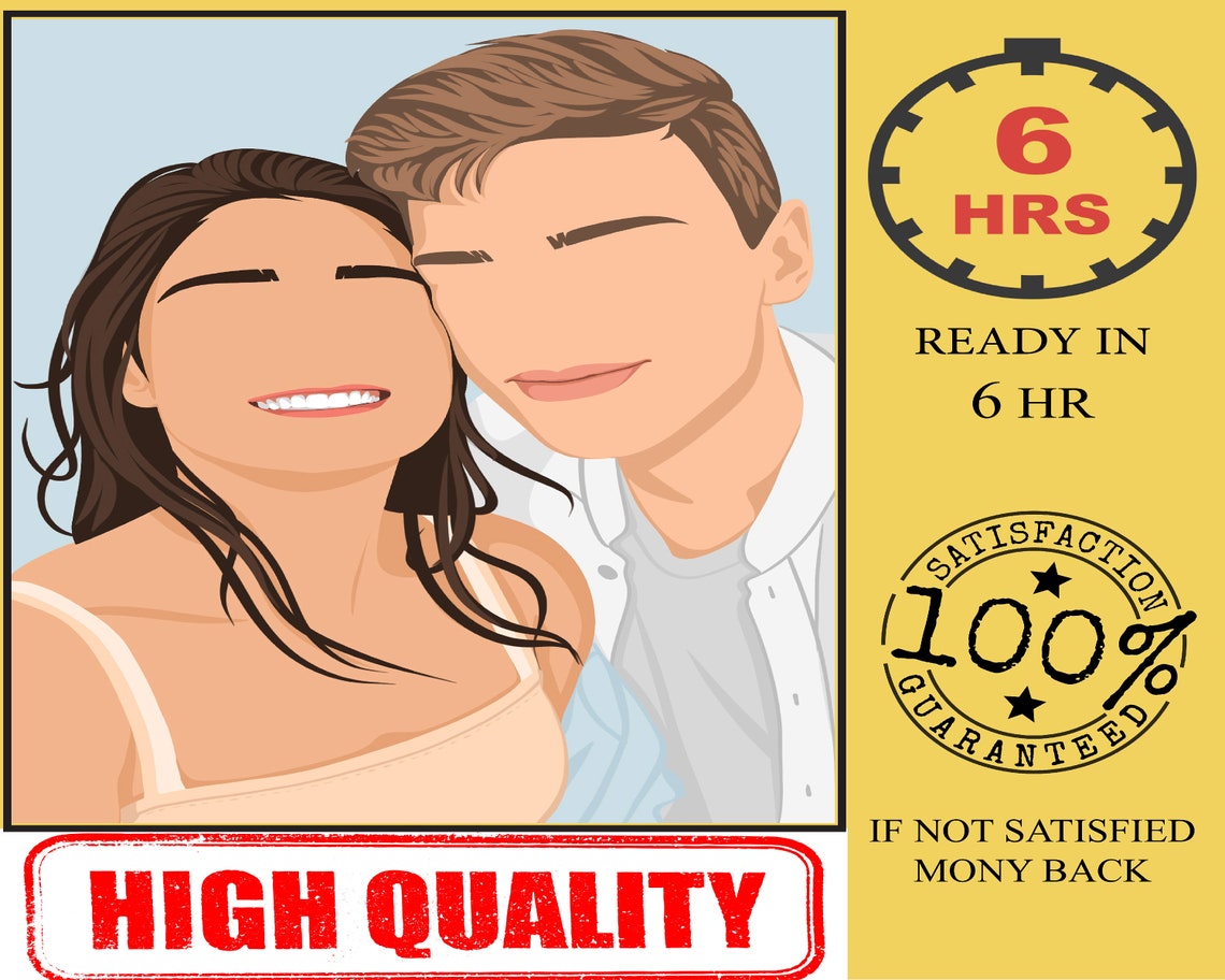 Custom Faceless Smiling Couple Close-Up Selfie Portrait Poster