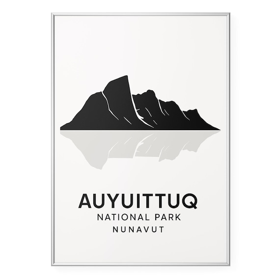 Auyuittuq National Park Nunavut Arctic Mountain Silhouette Poster