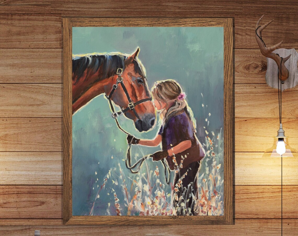 Horse Woman Western Art Print, Southwestern Decor - Image 5