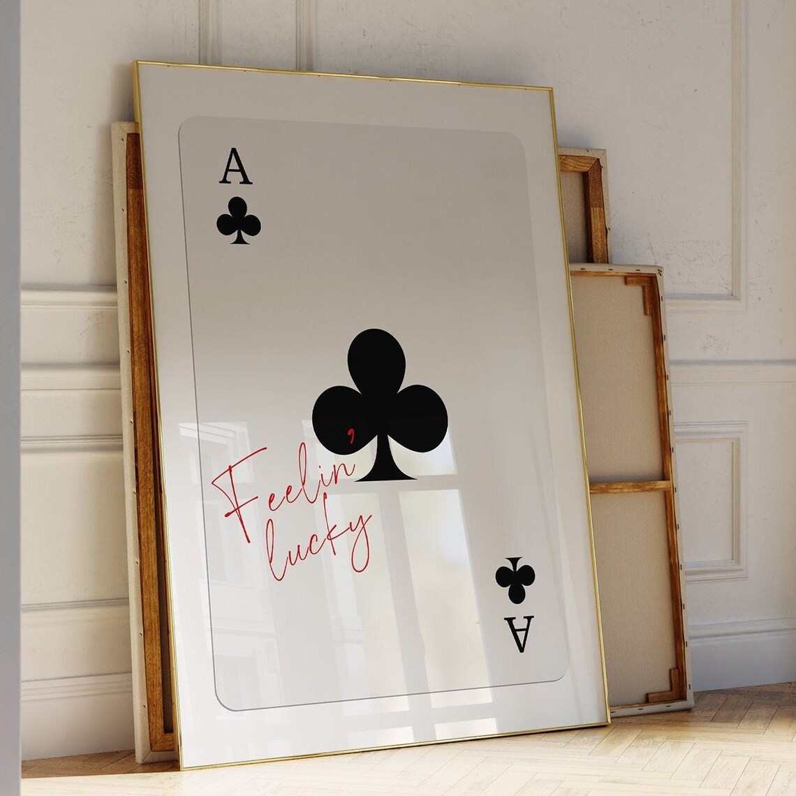 Ace Of Clubs Retro Playing Card Art Print - Image 3