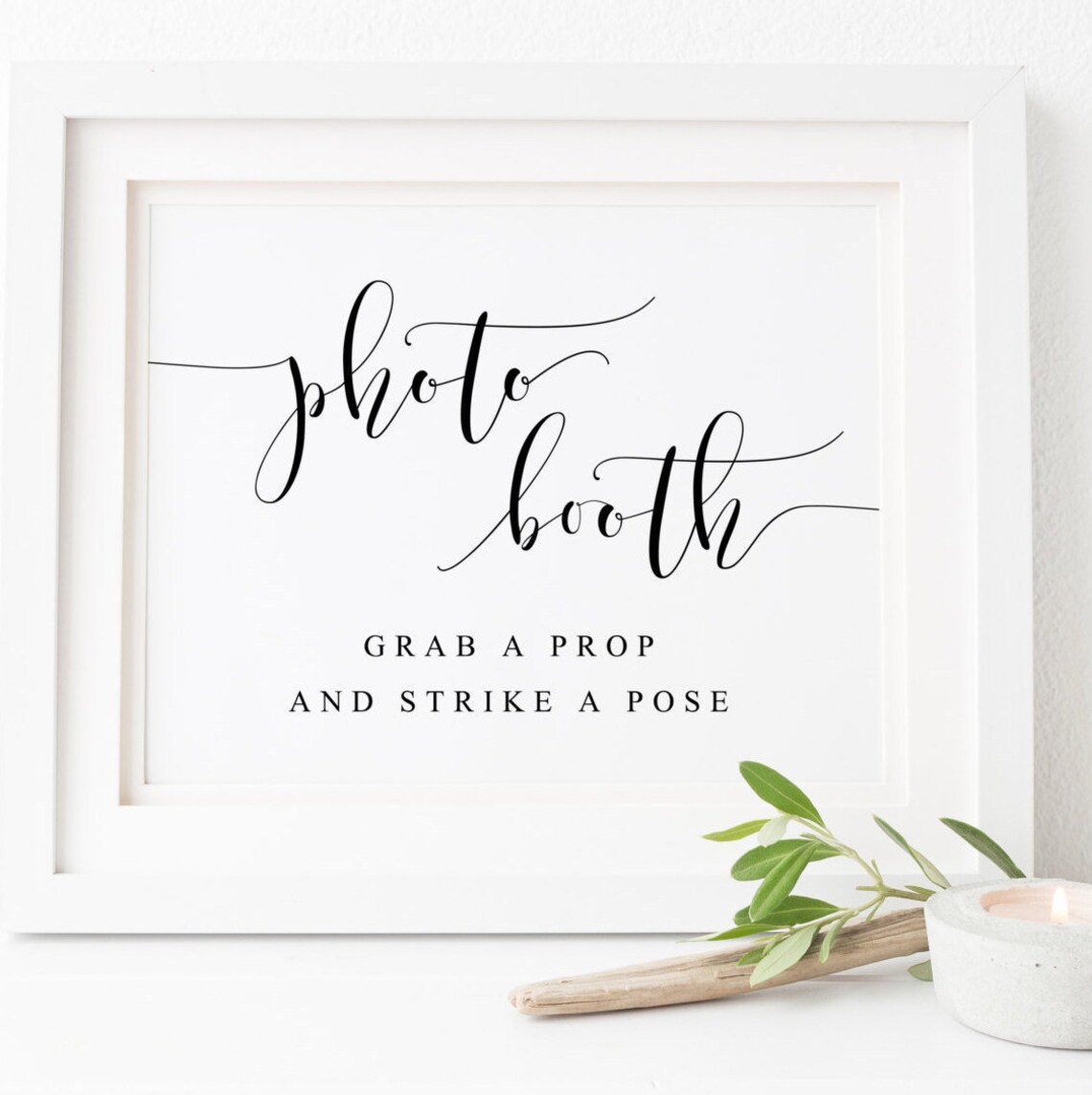 Photobooth Sign Wedding Reception Art Print