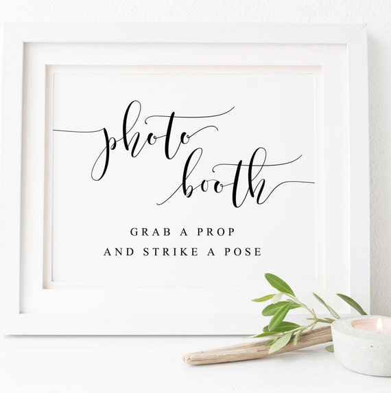 Photobooth Sign Wedding Reception Art Print
