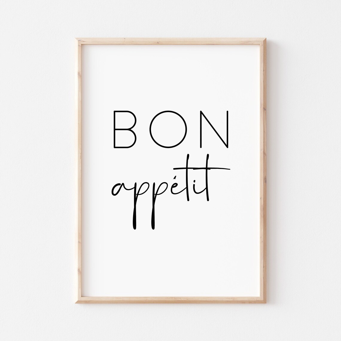 Bon Appetit Kitchen Quote Art Print, Wall Decor