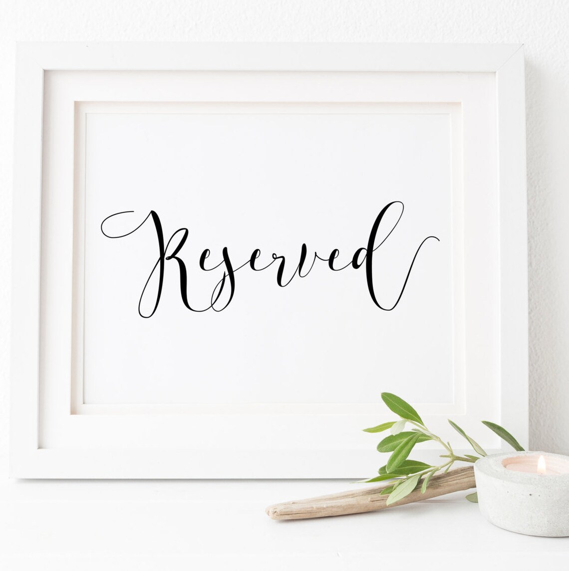 Reserved Wedding Sign Reserved Seating Poster Print