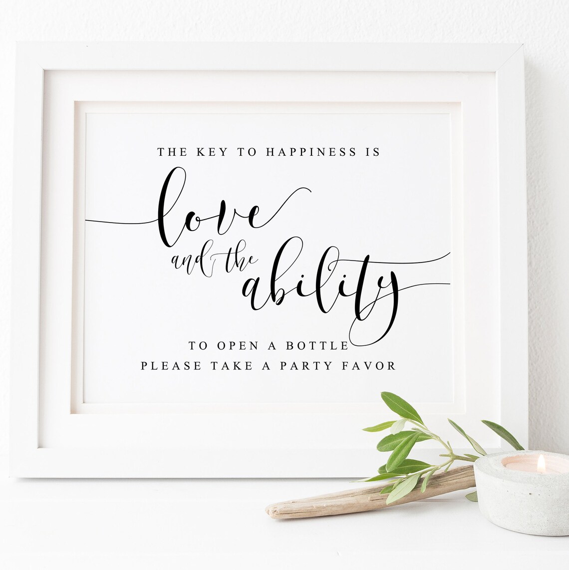 Wedding Favour Sign, Bridal Shower Party Poster