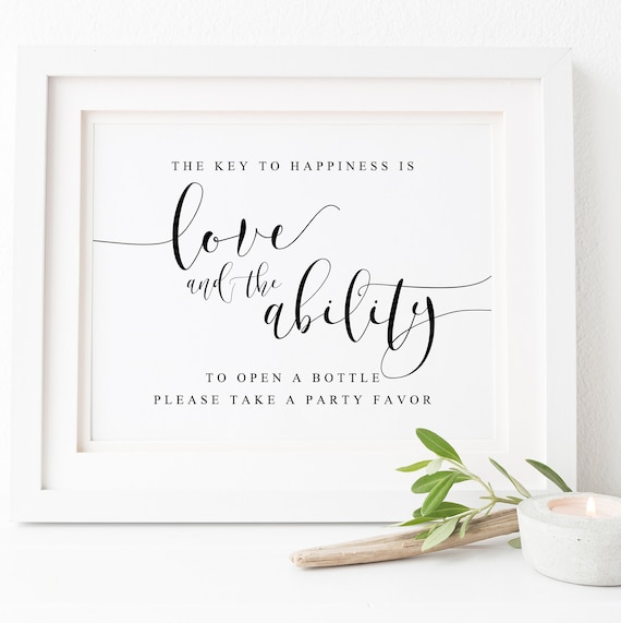 Wedding Favour Sign, Bridal Shower Party Poster