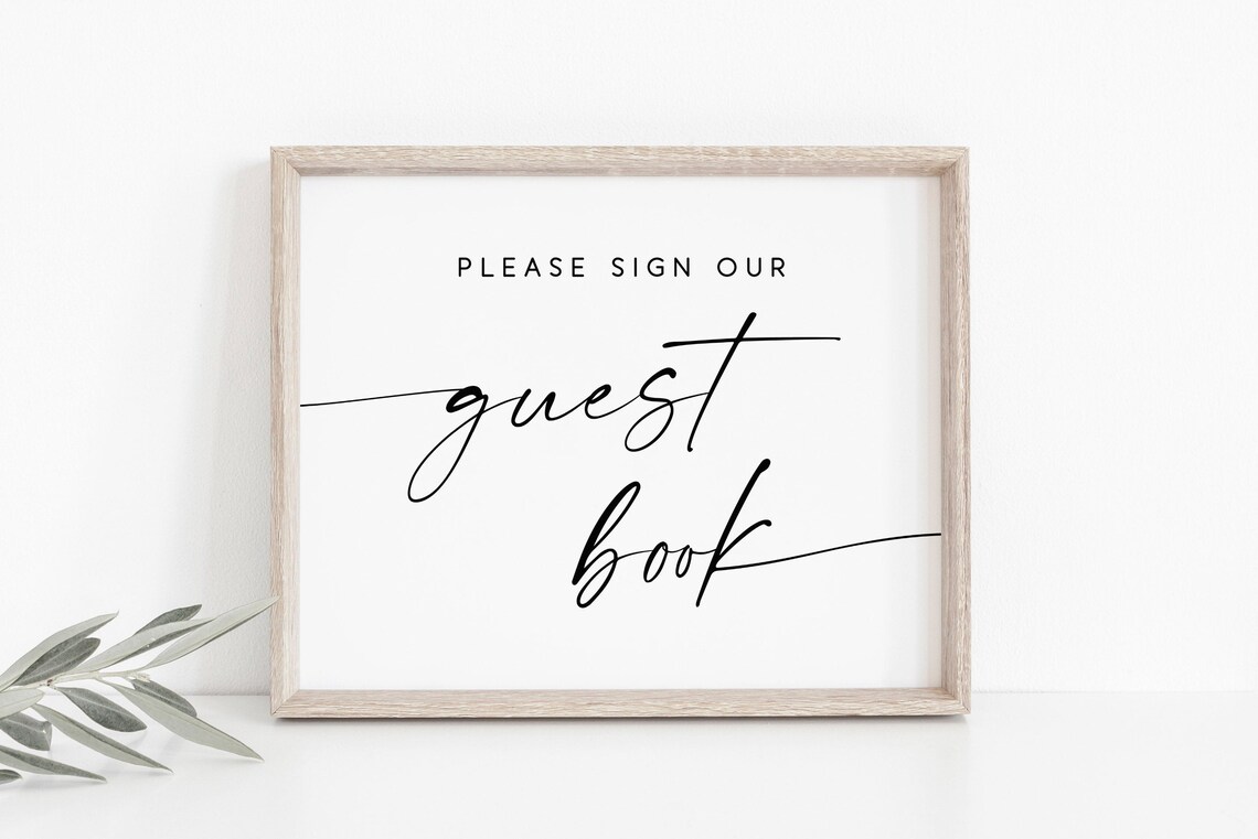 Please Sign Our Guestbook Wedding Guest Book Poster