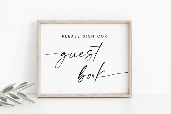 Please Sign Our Guestbook Wedding Guest Book Poster